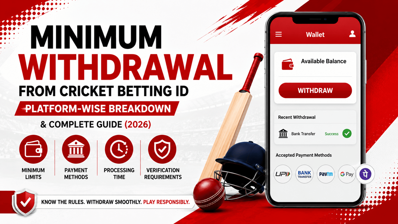 Minimum Withdrawal From Cricket Betting ID — Platform-Wise Breakdown