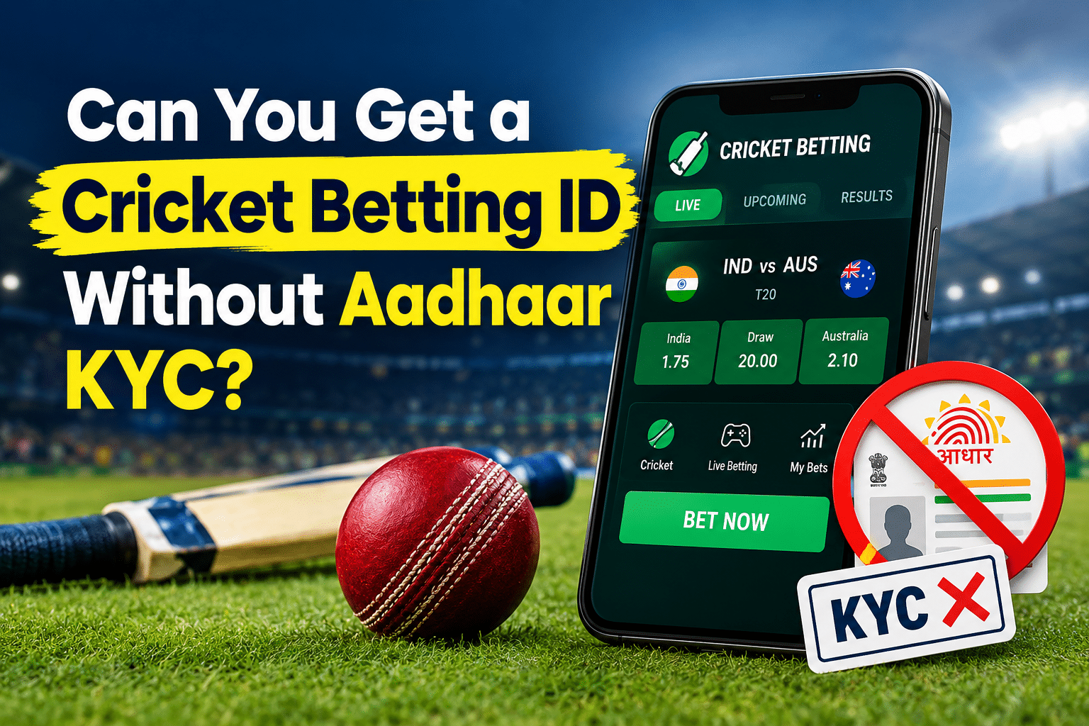 cricket betting id without aadhaar kyc