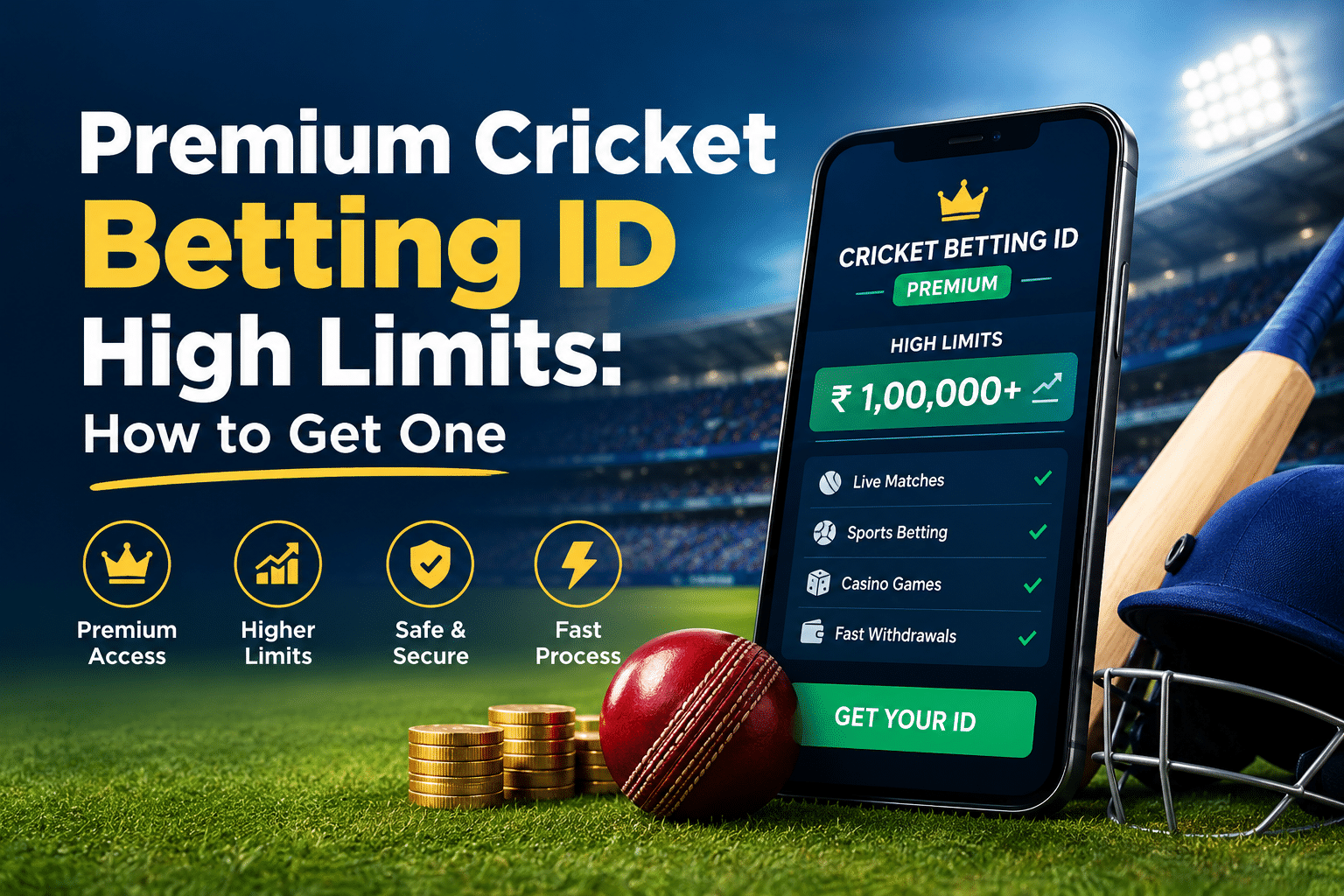 premium cricket betting id high limits